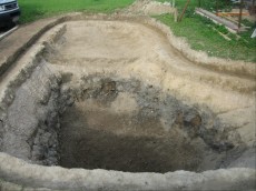 Izkop ribnika globina ribnika 150cm